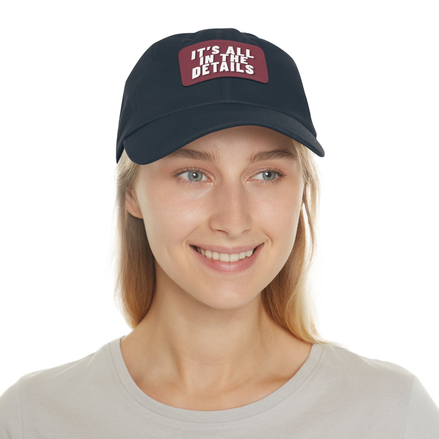 'It's All in the Details' - Stylish Dad Hat with Leather Patch