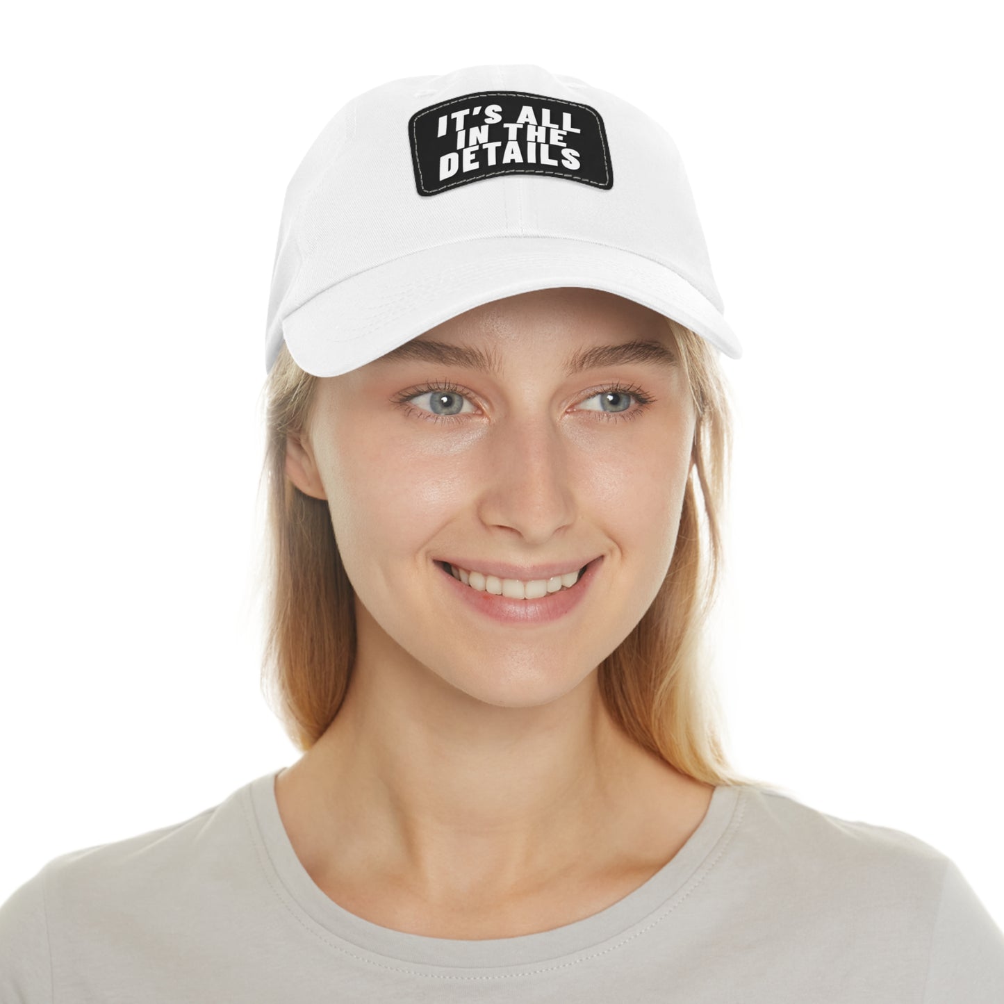 'It's All in the Details' - Stylish Dad Hat with Leather Patch
