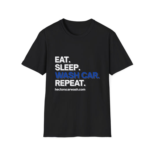 'Eat Sleep Wash Car Repeat' Unisex Soft Style T-Shirt