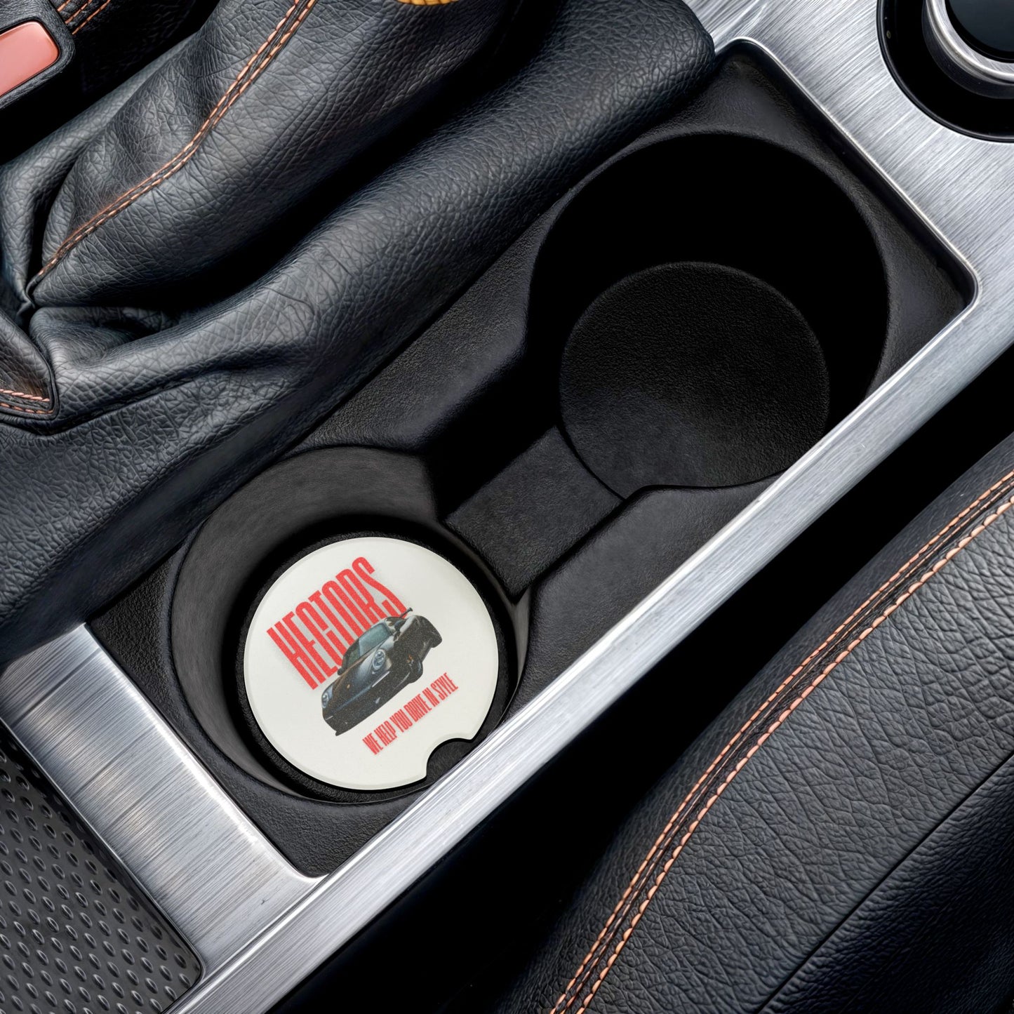 Stylish Soapstone Car Coaster - Hectors | Perfect Auto Accessory for Car Enthusiasts