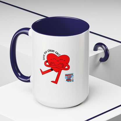 'Love My Clean Car' Funny Coffee Mug - 11oz & 15oz Accent Mugs for Car Lovers