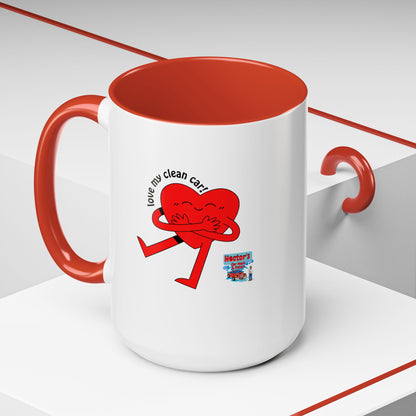 'Love My Clean Car' Funny Coffee Mug - 11oz & 15oz Accent Mugs for Car Lovers