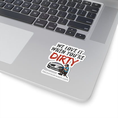 'We Love it when You're Dirty' Car Wash Kiss-Cut Stickers