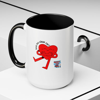 'Love My Clean Car' Funny Coffee Mug - 11oz & 15oz Accent Mugs for Car Lovers