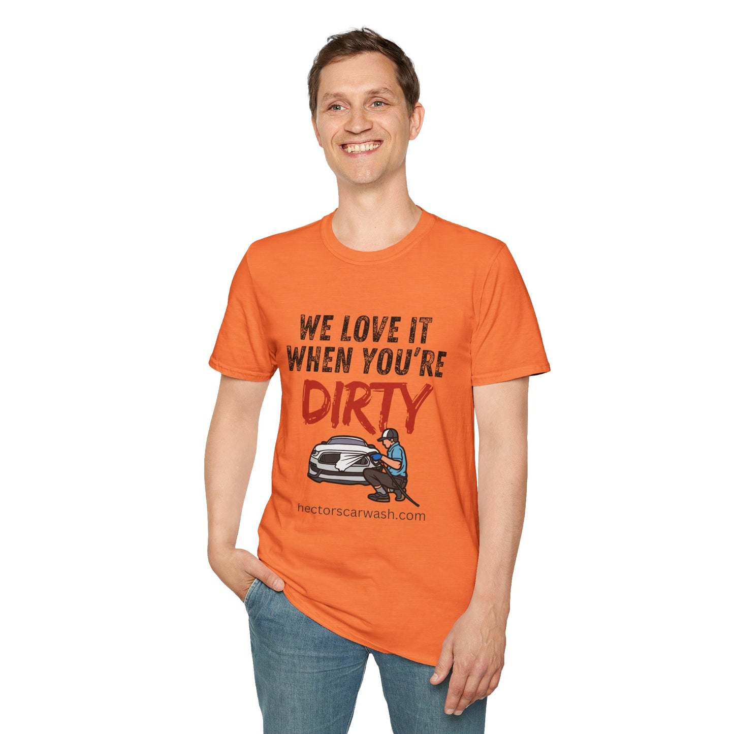 'We Love It When You're Dirty' Car Lovers Unisex Soft Style T-Shirt
