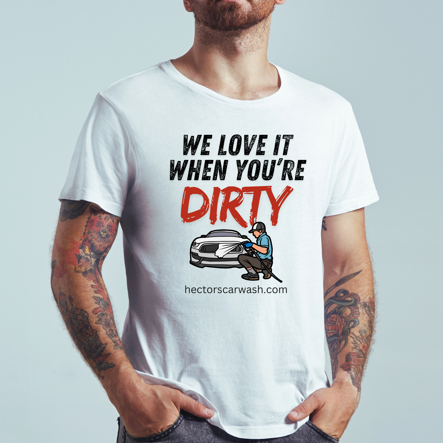 'We Love It When You're Dirty' Car Lovers Unisex Soft Style T-Shirt