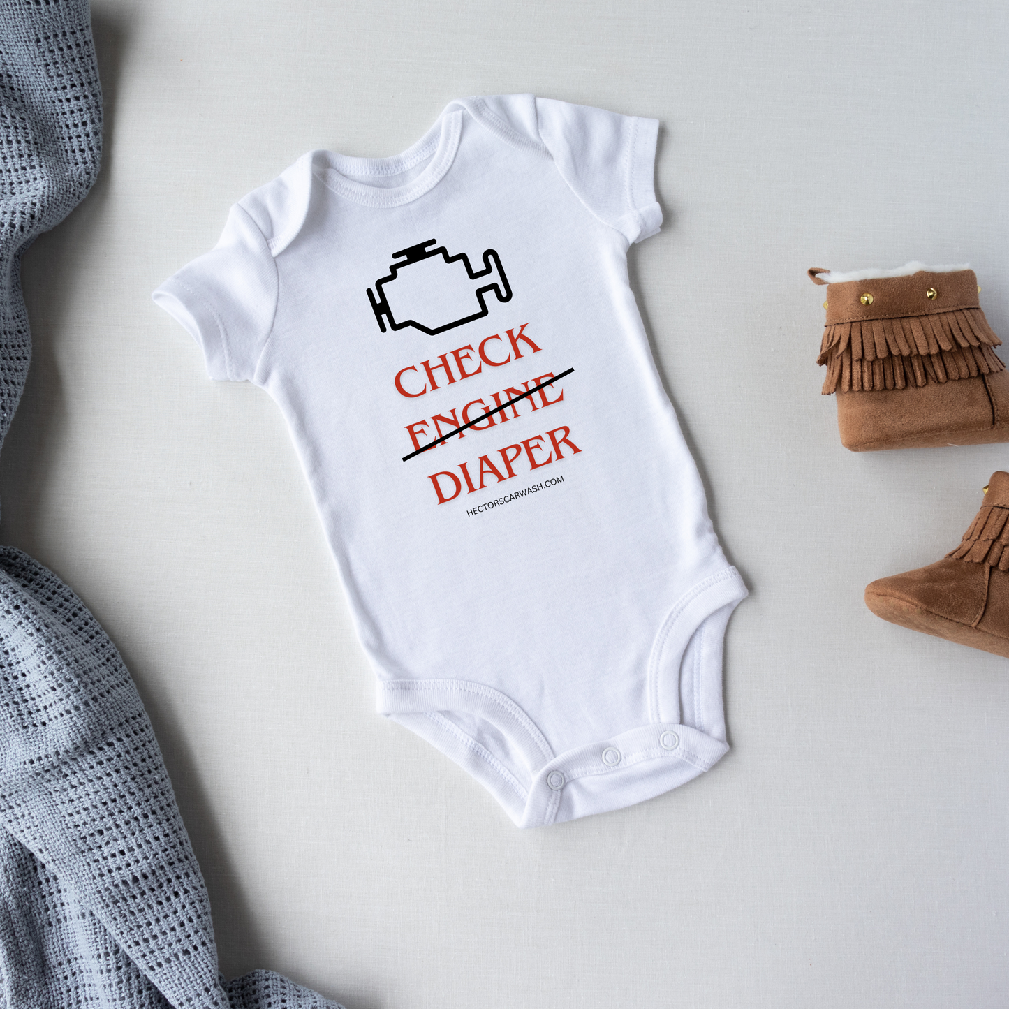 Check Engine - Funny Infant Bodysuit